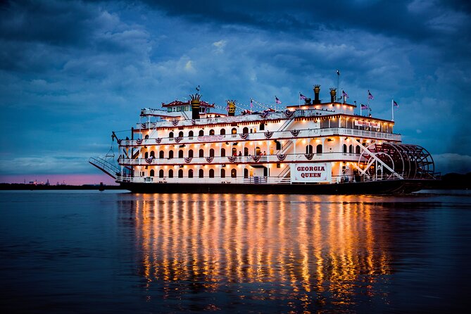 2 HR Savannah Riverboat Dinner Cruise with Onboard Entertainment - River views, bridge views, and a working port