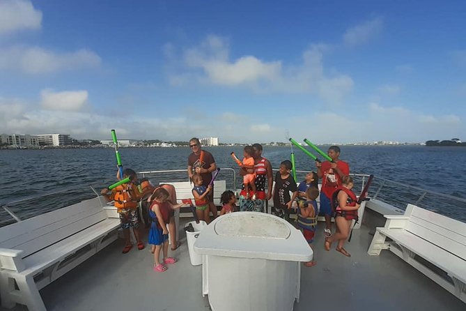 Big Fun Dolphin Cruise & Sealife Experiece ORANGE BEACH ALABAMA - The water fight changes the mood