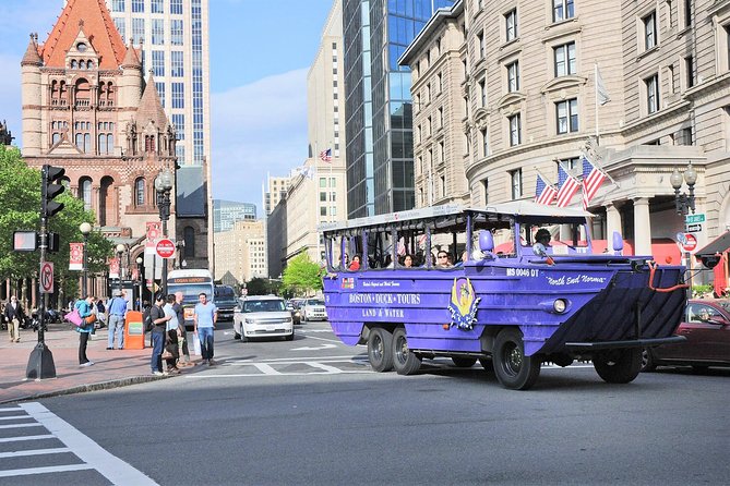 Boston Duck Boat Sightseeing City Tour with Cruise Along Charles River - Quincy Market, the Old South Church, and Boston’s historic center