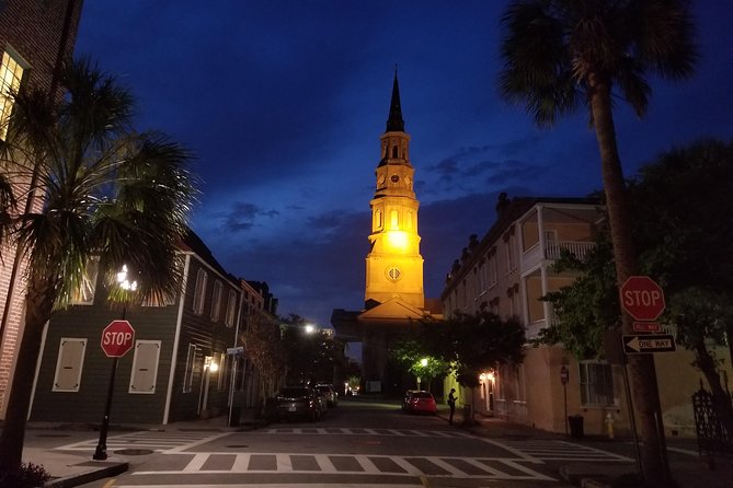 Charleston's Pleasing Terrors Night-Time Walking Ghost Tour - The final downtown church stop