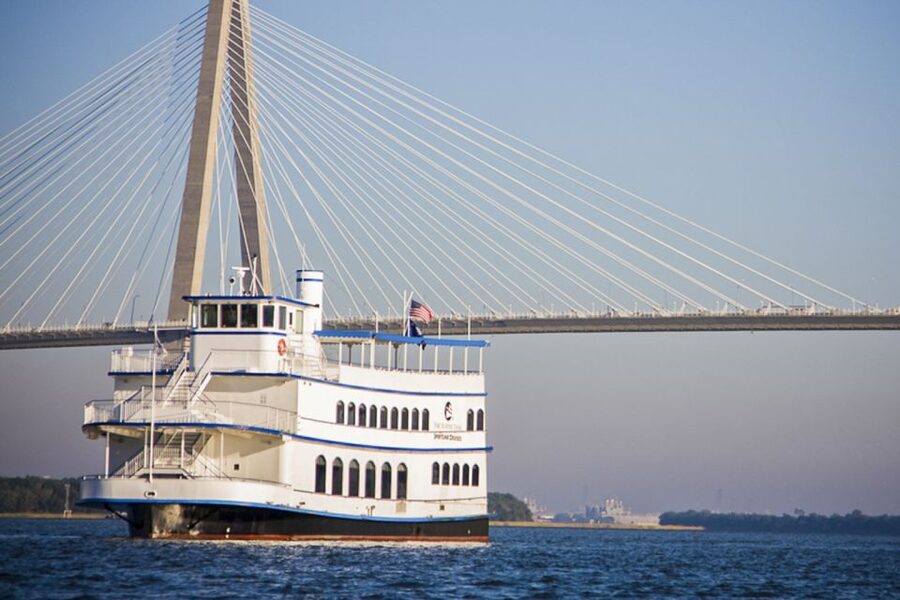 Charleston: Sightseeing Harbor Tour & Dolphin Watch - USS Yorktown and the military side of the harbor