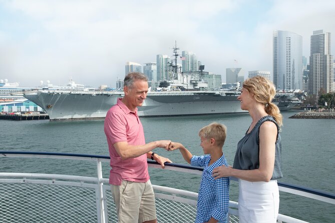 City Cruises San Diego: Scenic 90-Minute Narrated Harbor Tour - Snacks, drinks, and the one service caution