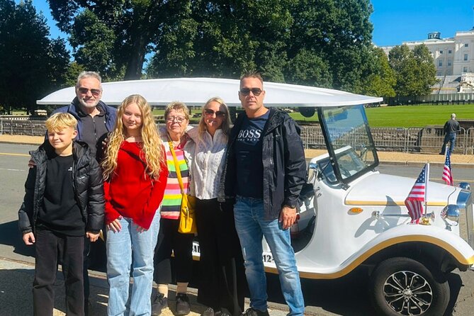 DC Monuments & History Guided E-Cart Tour-Blankets - The National Mall from an electric cart