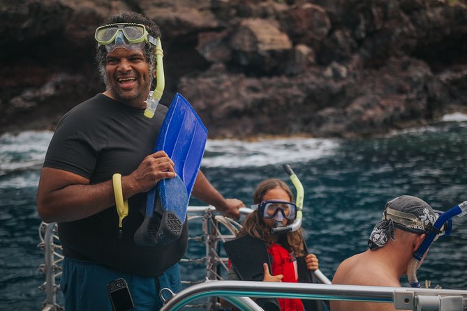 Deluxe Snorkel & Dolphin Watch Aboard a Luxury Catamaran from Kailua-Kona - Comfort on a catamaran that carries up to 85 people