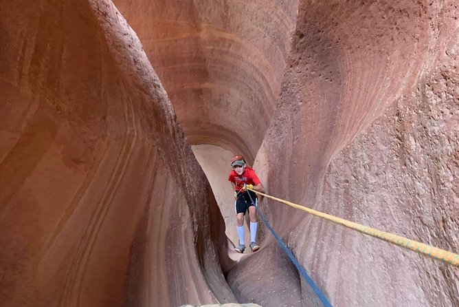 East Zion: Coral Sands Half-day Canyoneering Tour - Walking into the red-rock slots