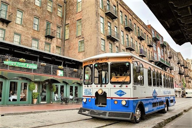 Explore Savannah Sightseeing Trolley Tour with Bonus Unlimited Shuttle Service - River Street’s Ballast Stones and Waterfront Character