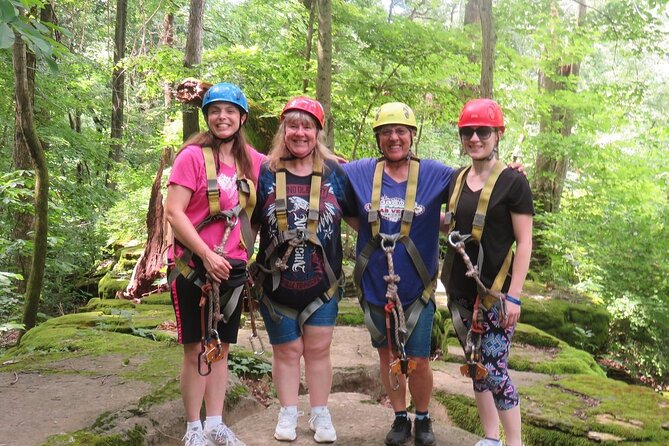 Fontanel Zipline Forest Adventure at Nashville North - The safety briefing and first line