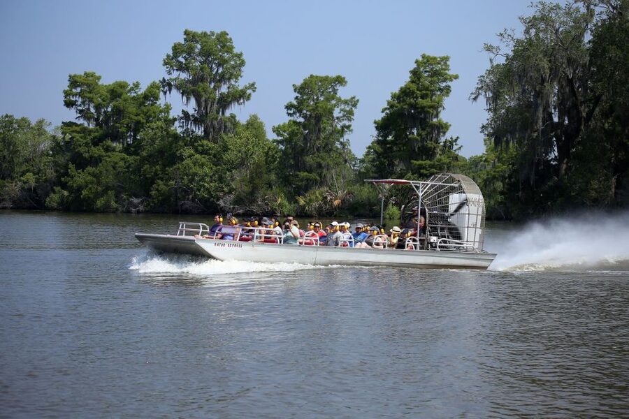 From Lafitte: Swamp Tours South of New Orleans by Airboat - Small canals, cypress trees, and quiet water