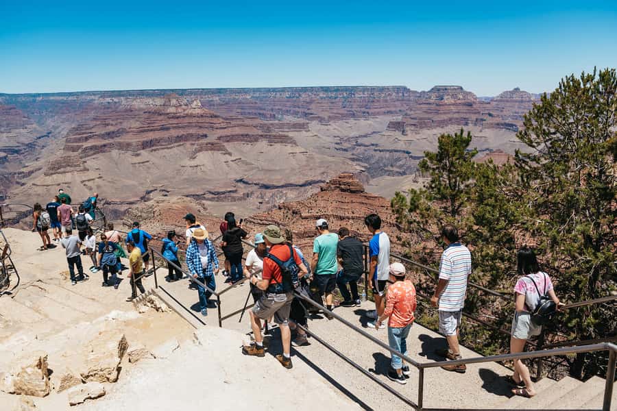 From Las Vegas: Grand Canyon South Rim Day Trip - Mather Point gives you the first great view