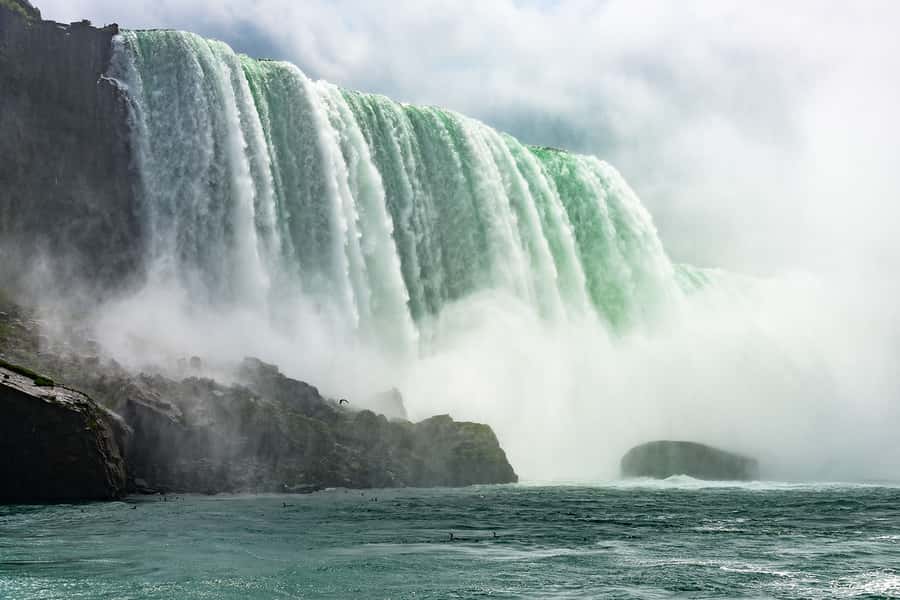 From NYC: Niagara Falls with Outlet Shopping, 2-Day Tour - Winter alternative: Cave of the Winds and Power Vista