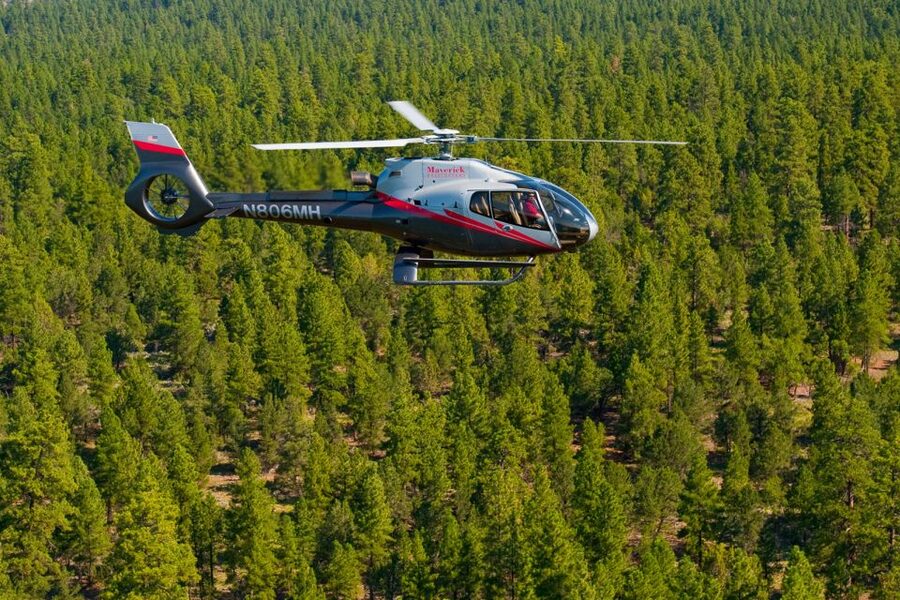 From South Rim: Grand Canyon Spirit Helicopter Tour - The Dragon Corridor and the canyon’s full scale