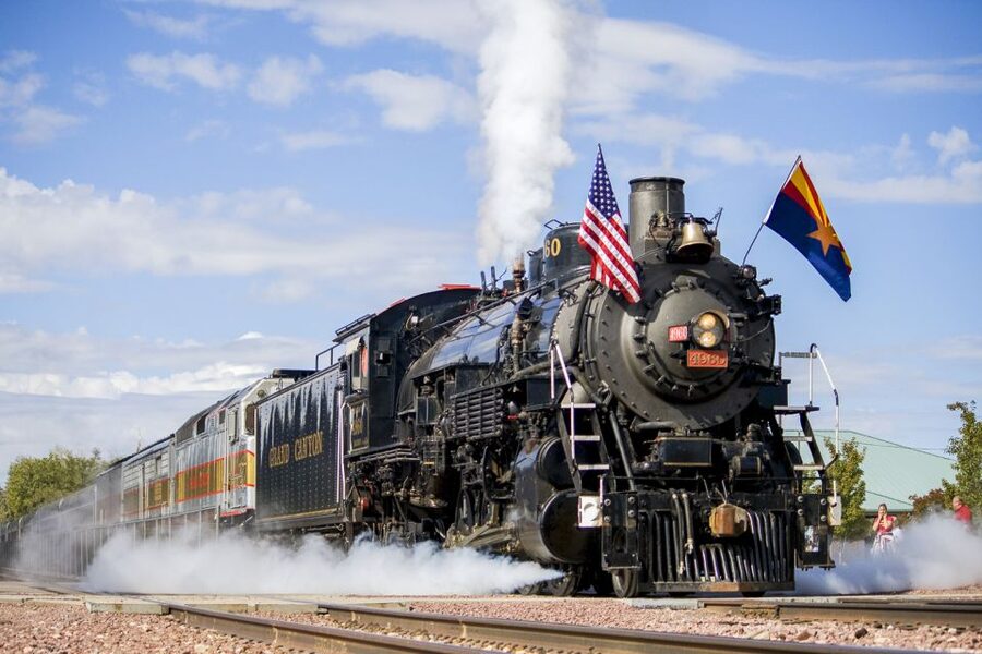 From Williams: Grand Canyon Railway Round-Trip Train Ticket - The Williams departure and Wild West opening