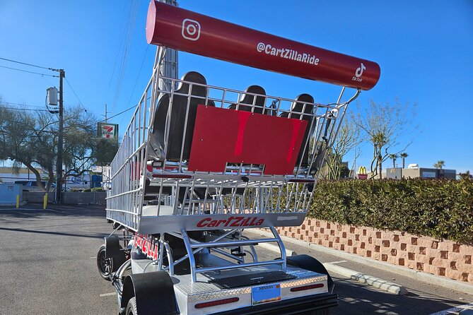 Giant Shopping Cart Limo Ride in Las Vegas - The MGM Lion, Paris, and The Venetian