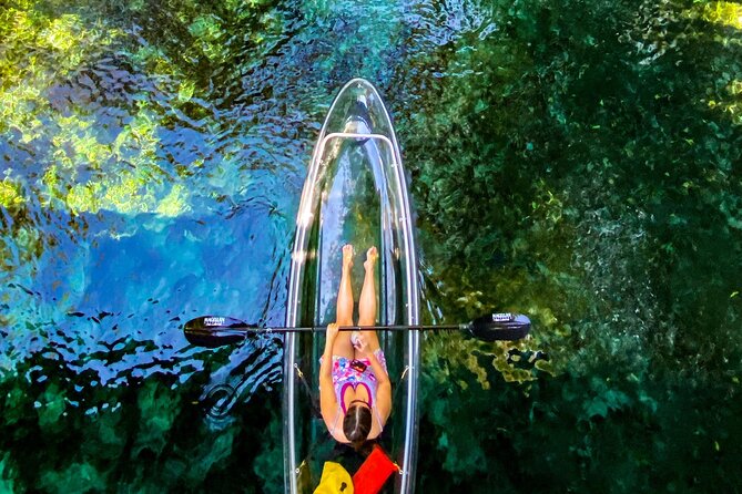 Glass Bottom Kayak Tours of Silver Springs - Paddling into the clear spring water