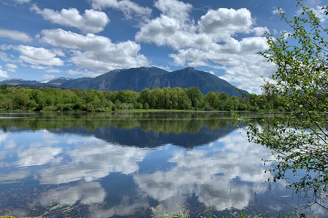 Guided forest hike to Seattle waterfalls incl. Snoqualmie Falls - Borst Lake and Mount Si reflections