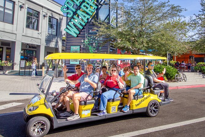 Guided Tampa Sightseeing Tour in a Deluxe Street Legal Golf Cart - The Tampa Postcard Mural and downtown views