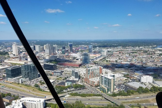 Helicopter Tour of Downtown Nashville - Broadway at Rooftop Level