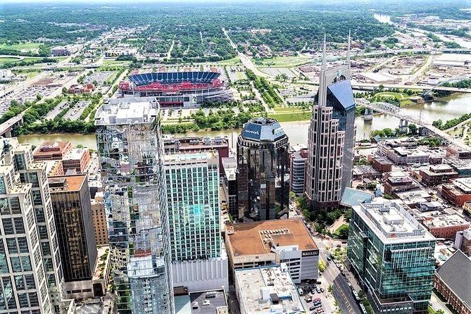 Helicopter Tour of Downtown Nashville - From 110 Tune Airport Drive to the Nashville Skyline