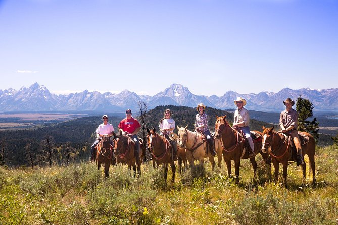Horseback Riding with Grand Teton Views in Jackson Hole - Riding out from Heart Six Ranch near Moran