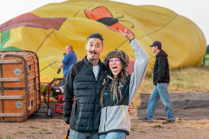 Hot Air Balloon Rides in Napa Valley - Watching the balloon take shape