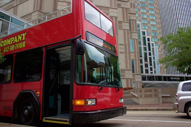 JUST THE TOUR - Double Decker bus sightseeing tour of Pittsburgh. - Upper deck views or air-conditioned shelter