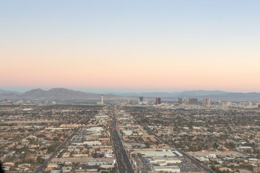 Las Vegas: Helicopter Night Flight over the Strip - Taking off from Harry Reid International Airport