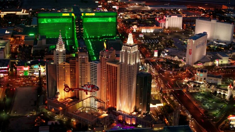 Las Vegas: Night Helicopter Flight over Las Vegas Strip - Seeing the Strip from the air