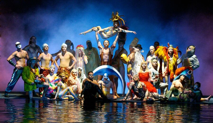 Las Vegas: “O” by Cirque du Soleil at Bellagio - Acrobats, swimmers, divers, and theatrical characters