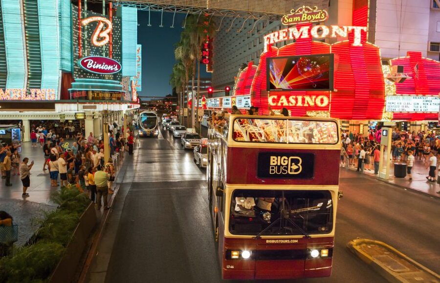 Las Vegas: Sightseeing Night Tour by Open-top Bus - Starting near MGM Grand and getting organized