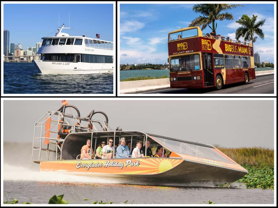 Miami: Everglades Experience, Bay Cruise & Open-Top Bus Tour - The Everglades airboat ride and wildlife show