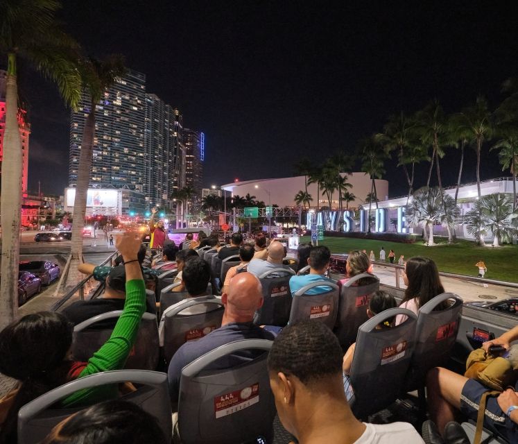 Miami: Open-top Bus Sightseeing Night Tour with Live Guide - What the live commentary adds