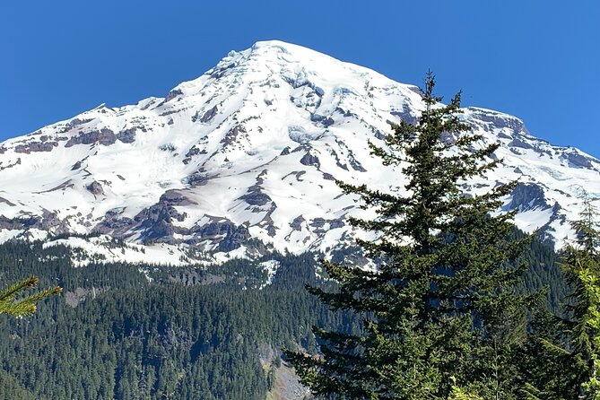 Mt. Rainier highlights - old forest, falls and glaciers - Narada Falls and its 168-foot drop