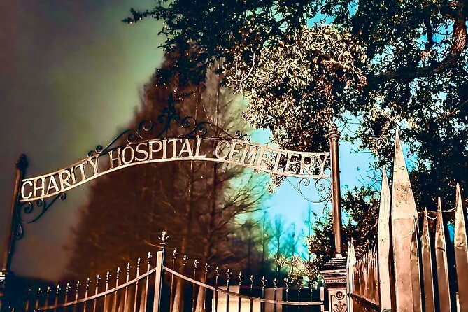 New Orleans Dead of Night Ghosts and Cemetery Bus Tour - Charity Hospital, the Katrina memorial, and shifting stop details
