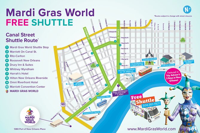 New Orleans Mardi Gras World Behind-the-Scenes Tour - Costumes, photographs, and King Cake