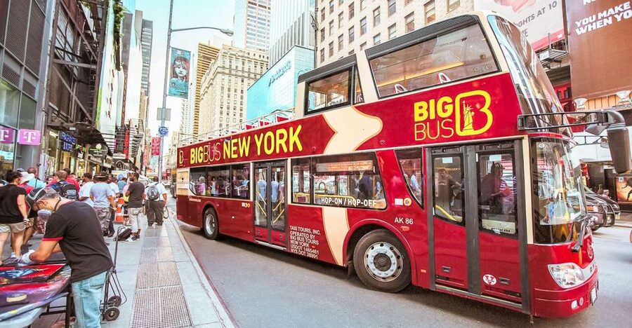 New York: Hop-on Hop-off Sightseeing Tour by Open-top Bus - The 9/11 Memorial and One World Trade Center