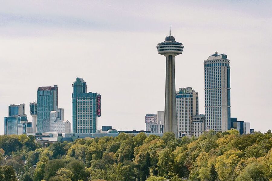 Niagara Falls, ON: Helicopter Ride with Boat & Skylon Lunch - Voyage to the Falls: expect spray, noise, and scale