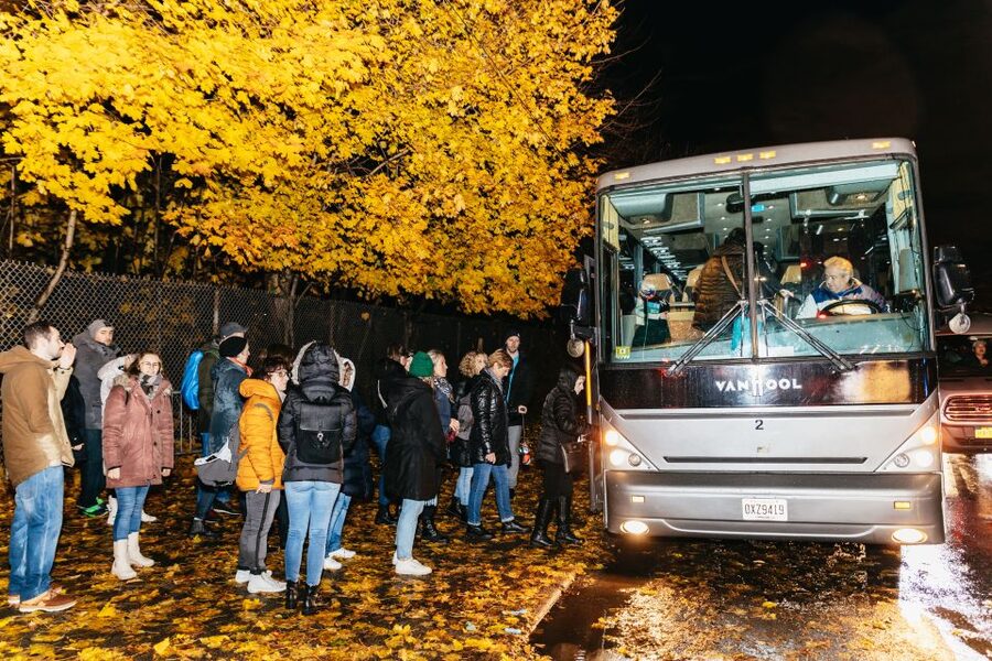 NYC: Dyker Heights Christmas Lights & Skyline View Bus Tour - The ride to Dyker Heights