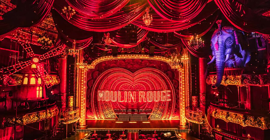 NYC: Moulin Rouge! the Musical on Broadway - Can-can acrobatics bring the room to life