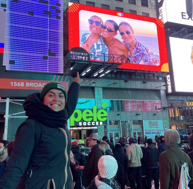 NYC: See Yourself on a Times Square Billboard for 24 Hours - Finding 1560 Broadway above the Pelé store