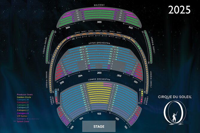 O™ by Cirque du Soleil® at the Bellagio Hotel and Casino - A 90-minute performance with no intermission