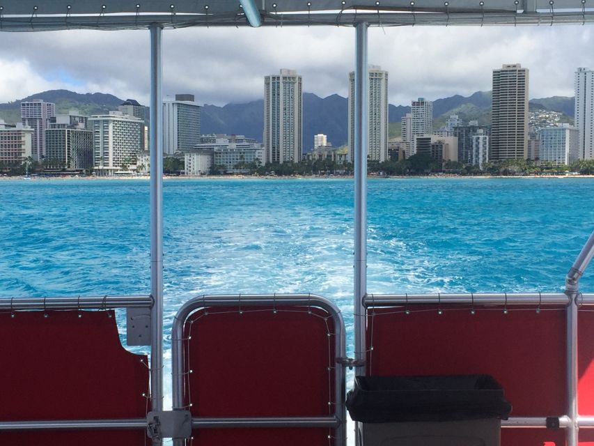Oahu: Waikiki Glass Bottom Boat Sunset Cruise - The Diamond Head photo stop and sunset views