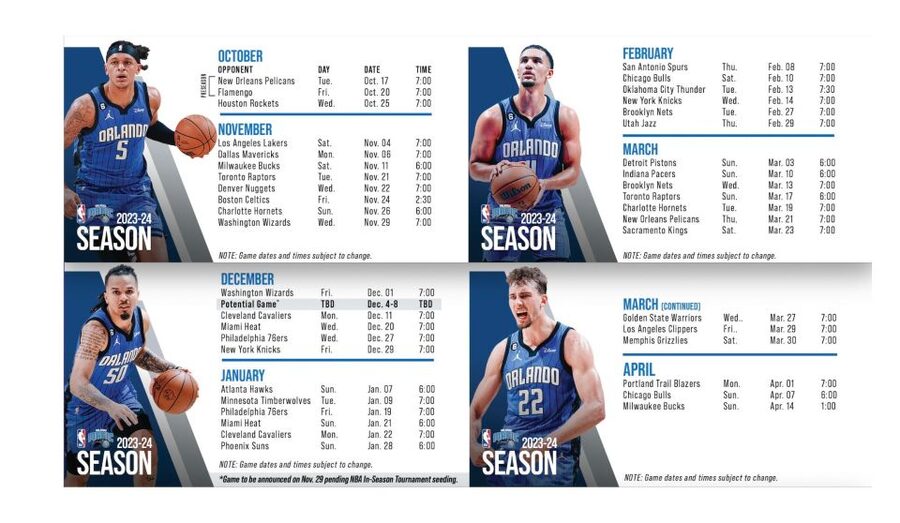 Orlando: Orlando Magic NBA Basketball Tickets - A practical look at the schedule