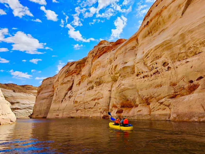 Page/Lake Powell: Guided Kayak & Water Antelope Canyon Tour - Hiking through Water Antelope Canyon