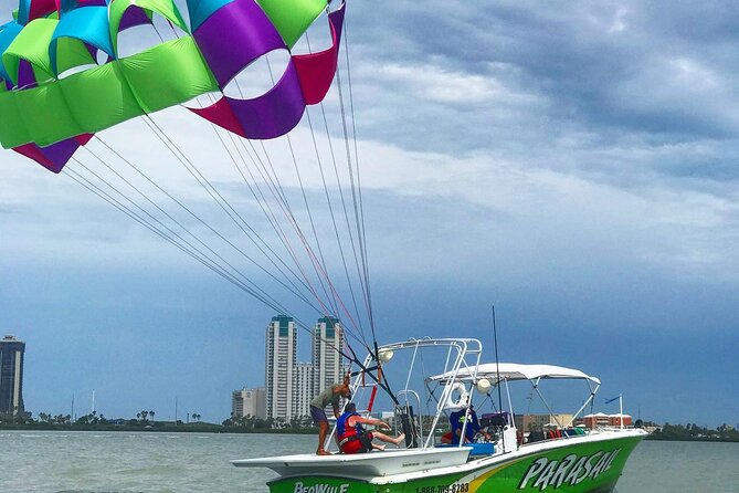 Parasailing Adventure in South Padre Island - The toe dip: fun request or rough surprise
