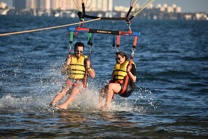 Parasailing with Miami Watersports - Taking off from Pier 9 in Coconut Grove