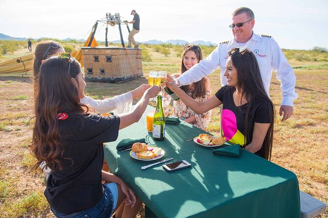 Phoenix Morning Hot Air Balloon Ride with Bubbly + Breakfast - What the pilot adds to the morning