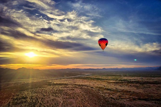 Phoenix Morning Hot Air Balloon Ride with Bubbly + Breakfast - Landing in the open desert
