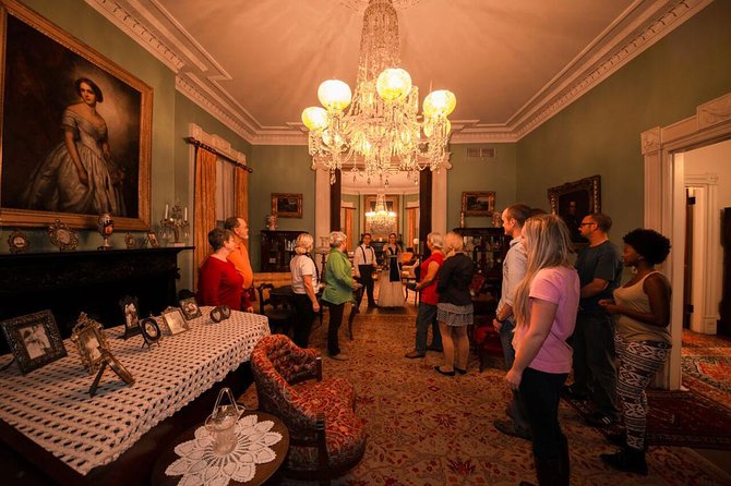Savannah Ghosts & Gravestones Trolley Tour - Inside the Andrew Low House after dark