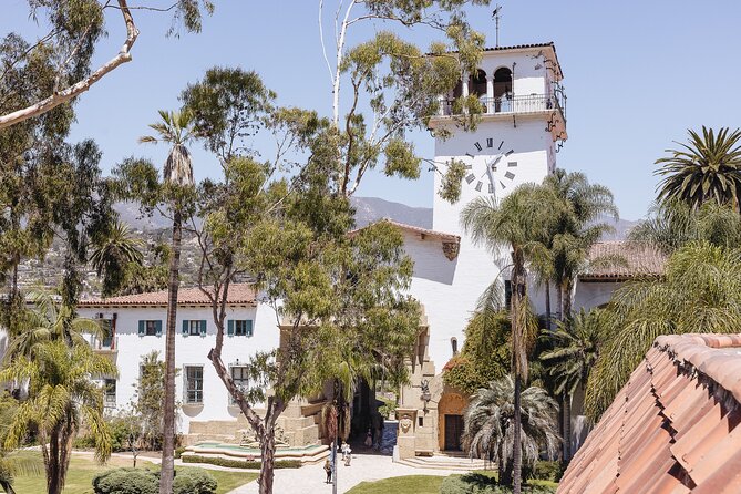 The ORIGINAL Downtown Santa Barbara Walking Food & Drink Tour - La Arcada adds courtyards, statues, and small surprises