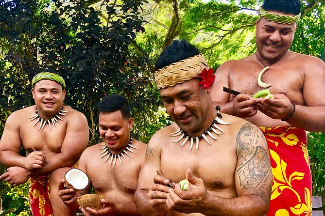 Toa Luau at Waimea Valley, Oahu - A warm welcome begins with the flower lei